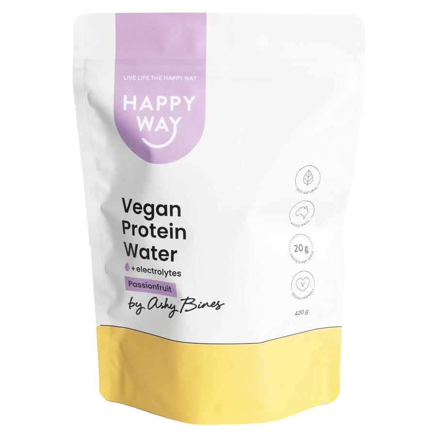 Ashy Bines Vegan Protein Water Passionfruit 420g Happy Way