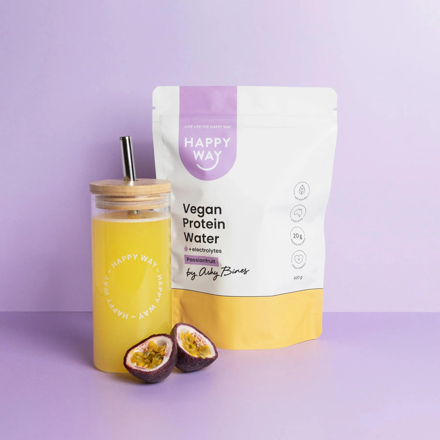 Ashy Bines Vegan Protein Water Passionfruit 420g Happy Way