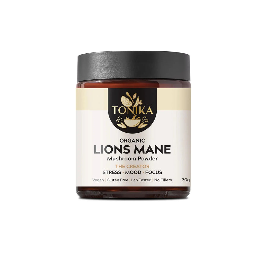 Organic Lion's Mane Powder Glass Jar - THE CREATOR Tonika